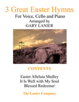 3 GREAT EASTER HYMNS (Voice, Cello & Piano with Score/Parts) P.O.D cover